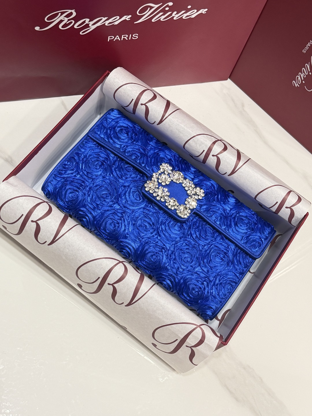[TOP] ROGER VIVIER Diamond Bag 24-13-3 CM - Blue - 711 Luxury