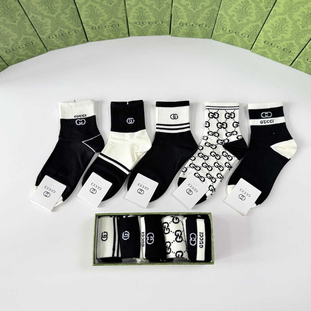 [TOP] GUCCI Socks - 5 Pieces as a Set - 711 Luxury
