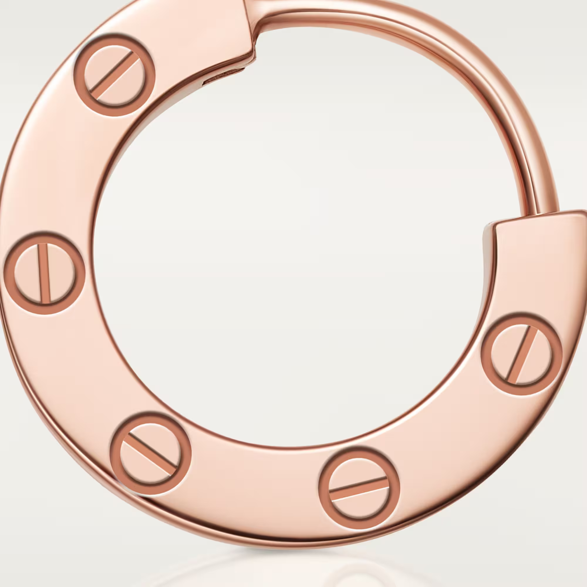 Carty Love Luna Loop Earrings, Rose Gold