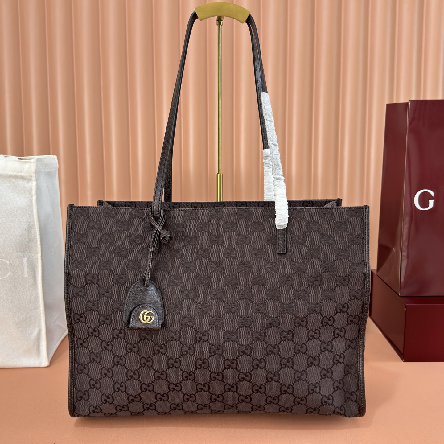 [TOP] GUCCI Generation Tote Bag 40x30x16cm - Brown - 711 Luxury