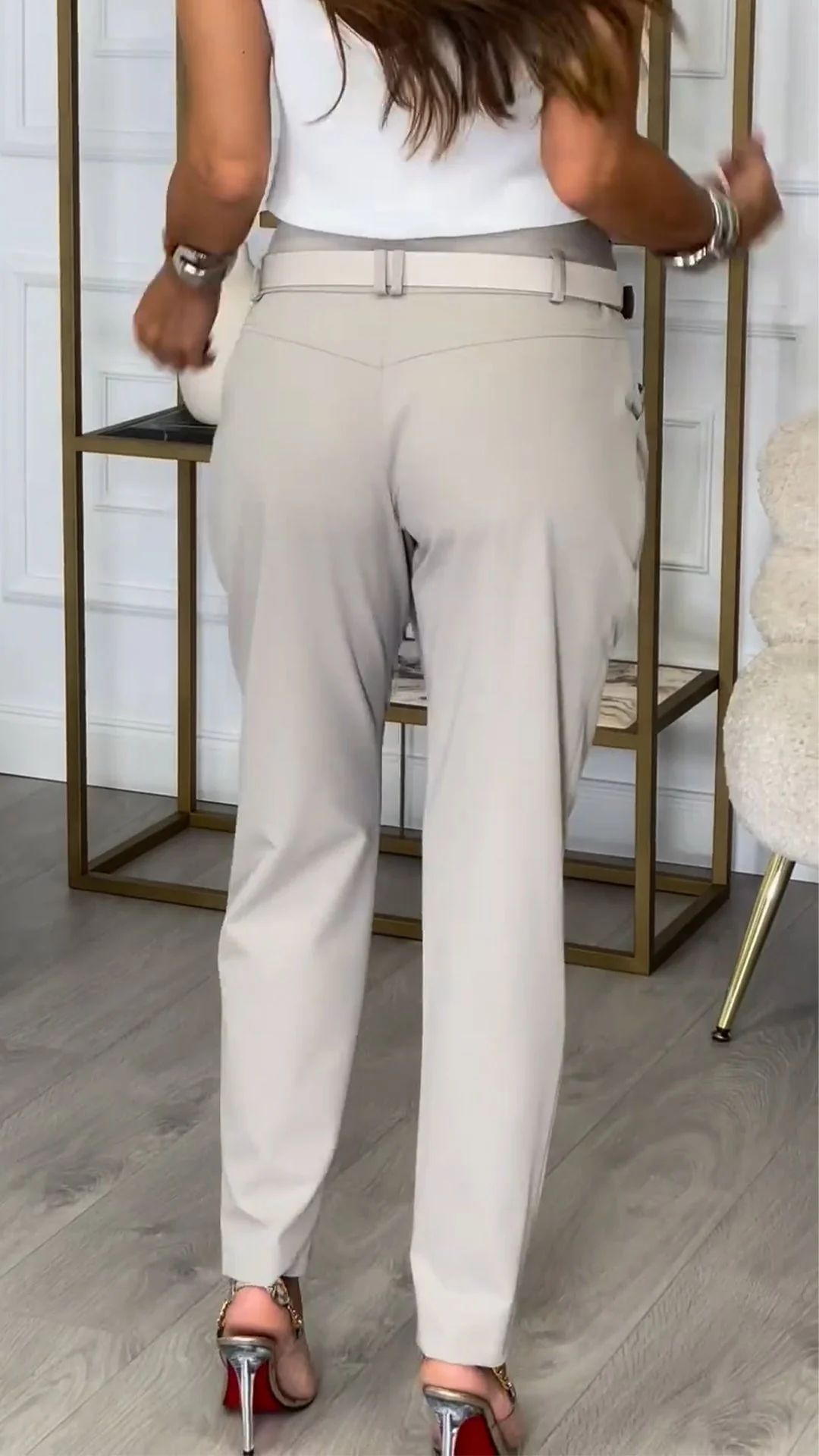 Women High Waist Casual Pants