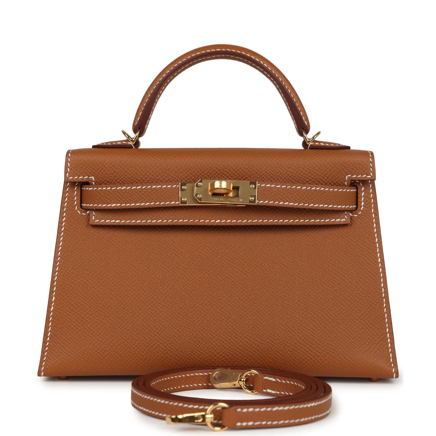 Hermes Kelly Sellier  Gold Epsom Gold Hardware