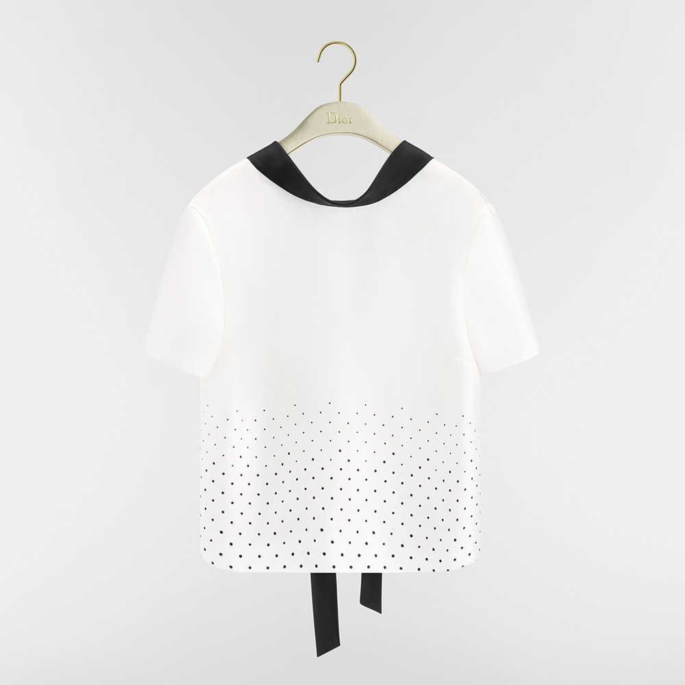 Dior white Clothing Dior White Polka Dot Short-sleeved Top Skirt #389891 View 2 | Nigo Office