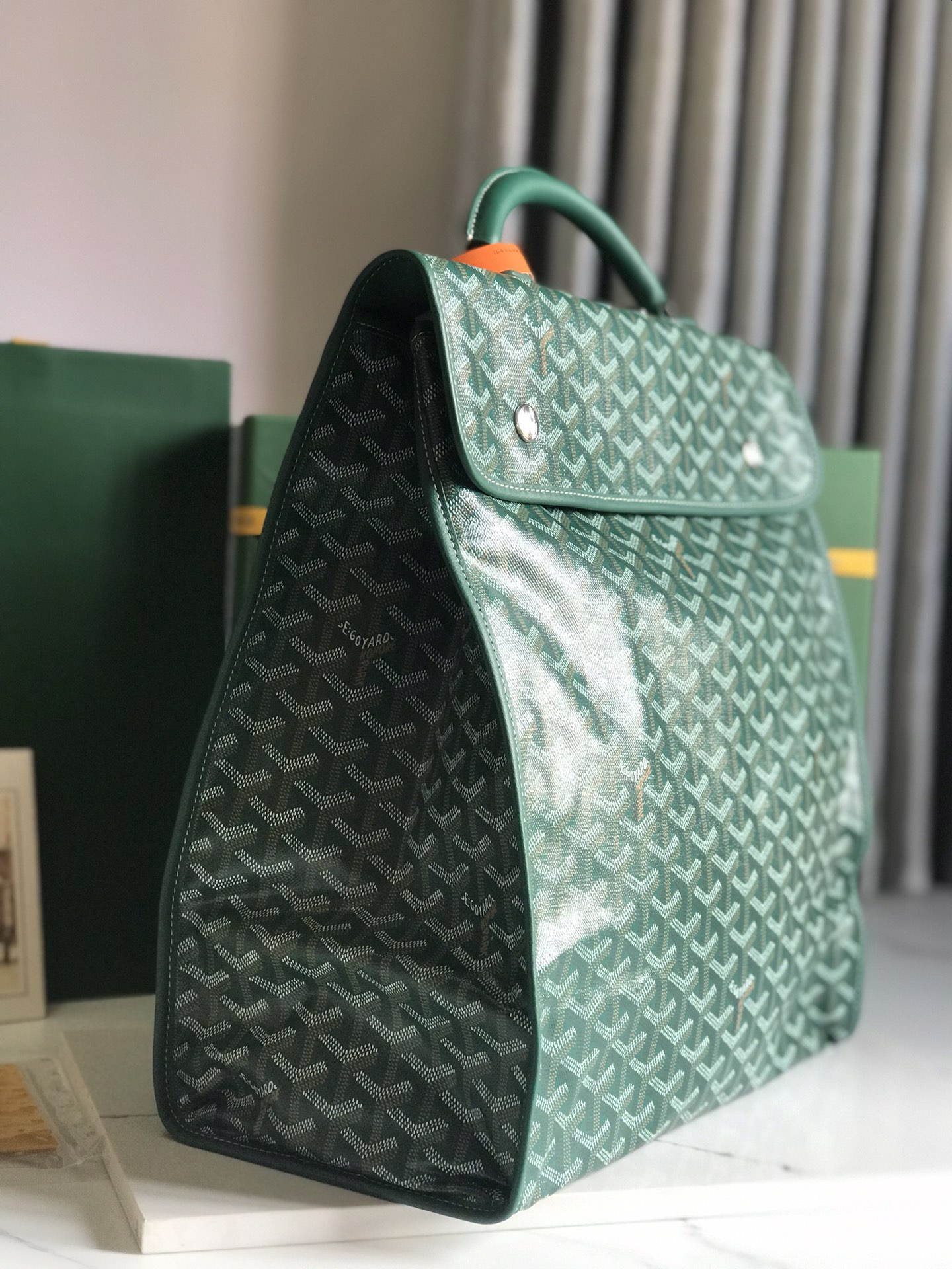 [TOP] Goyard Saint Léger Backpack 37x15x34cm - Green - 711 Luxury
