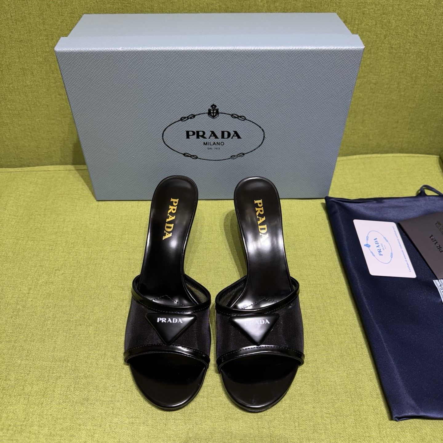 [TOP] PRADA 7.5cm High Heel Slippers - Black - 711 Luxury
