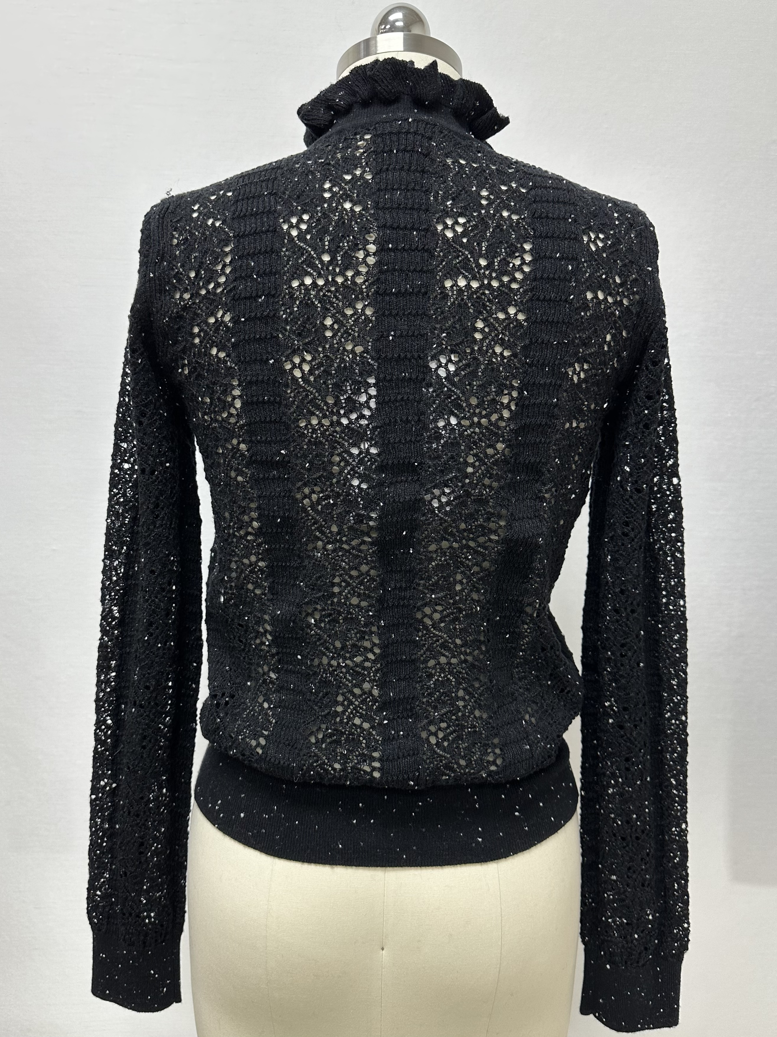 Chanel Hollow Lace Collar Cardigan styling view