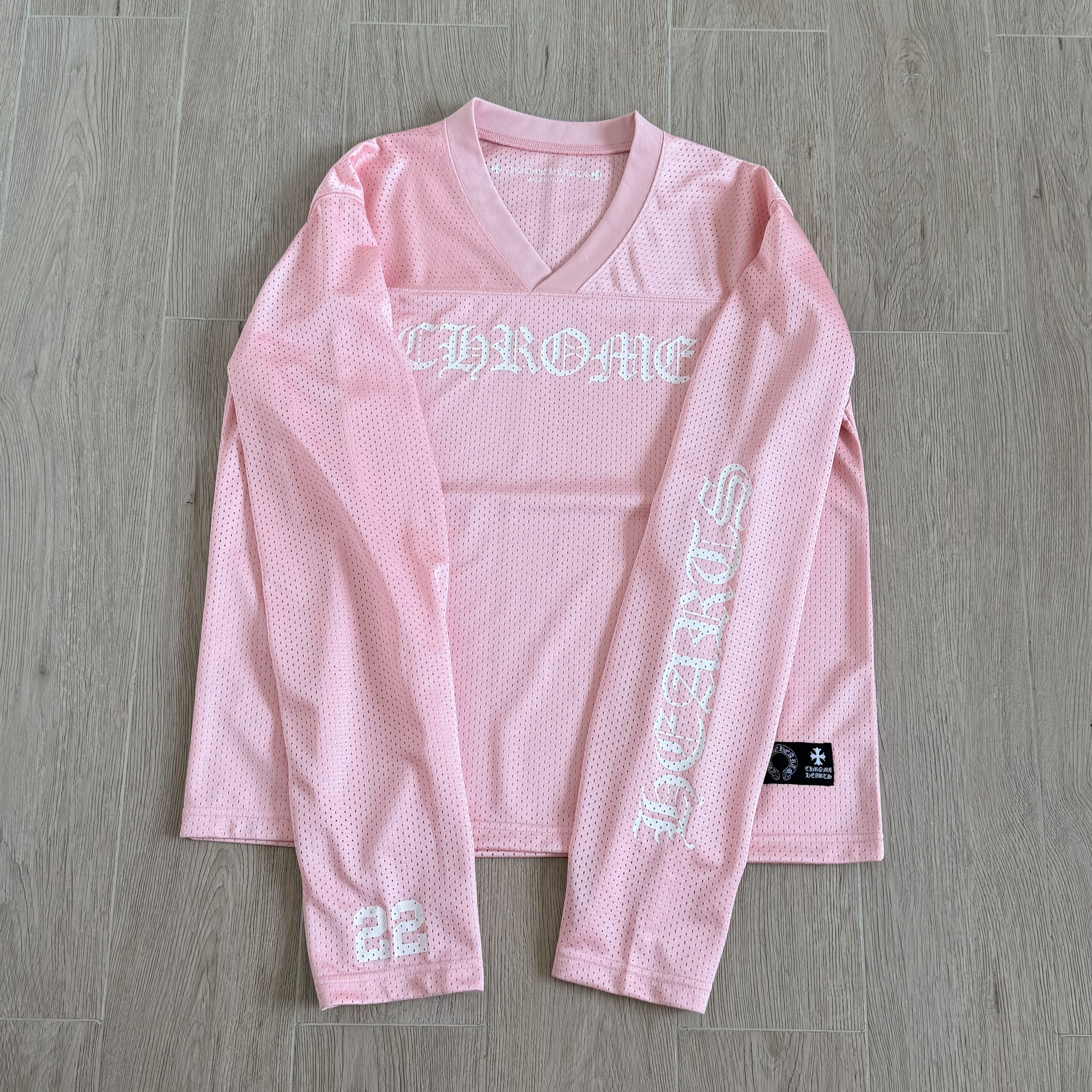 Chrome Hearts pink Clothing Copy Chrome Hearts Pink Mesh Hockey Jersey Shorts Pants T-shirt Sweatshirt Vest #390492 View 2 |