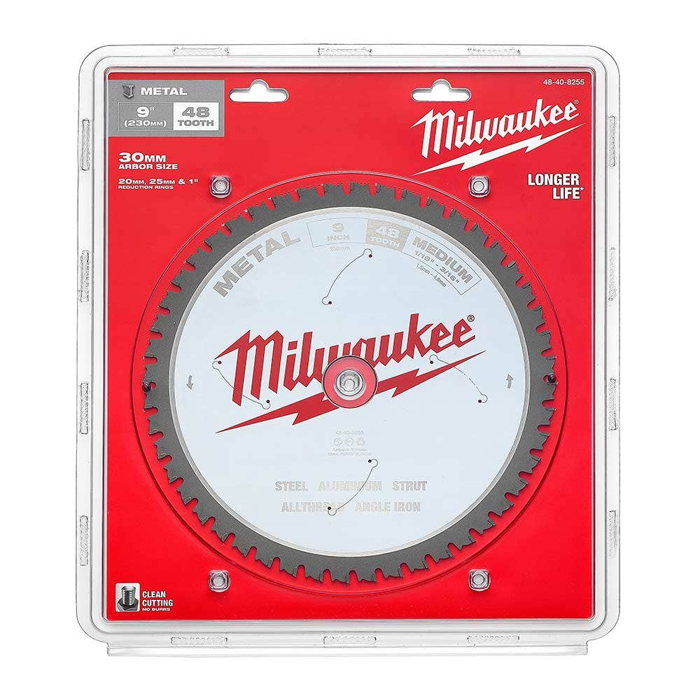 MILWAUKEE 230mm 48T TCT Blade Circular Saw for Metal Medium 48408255