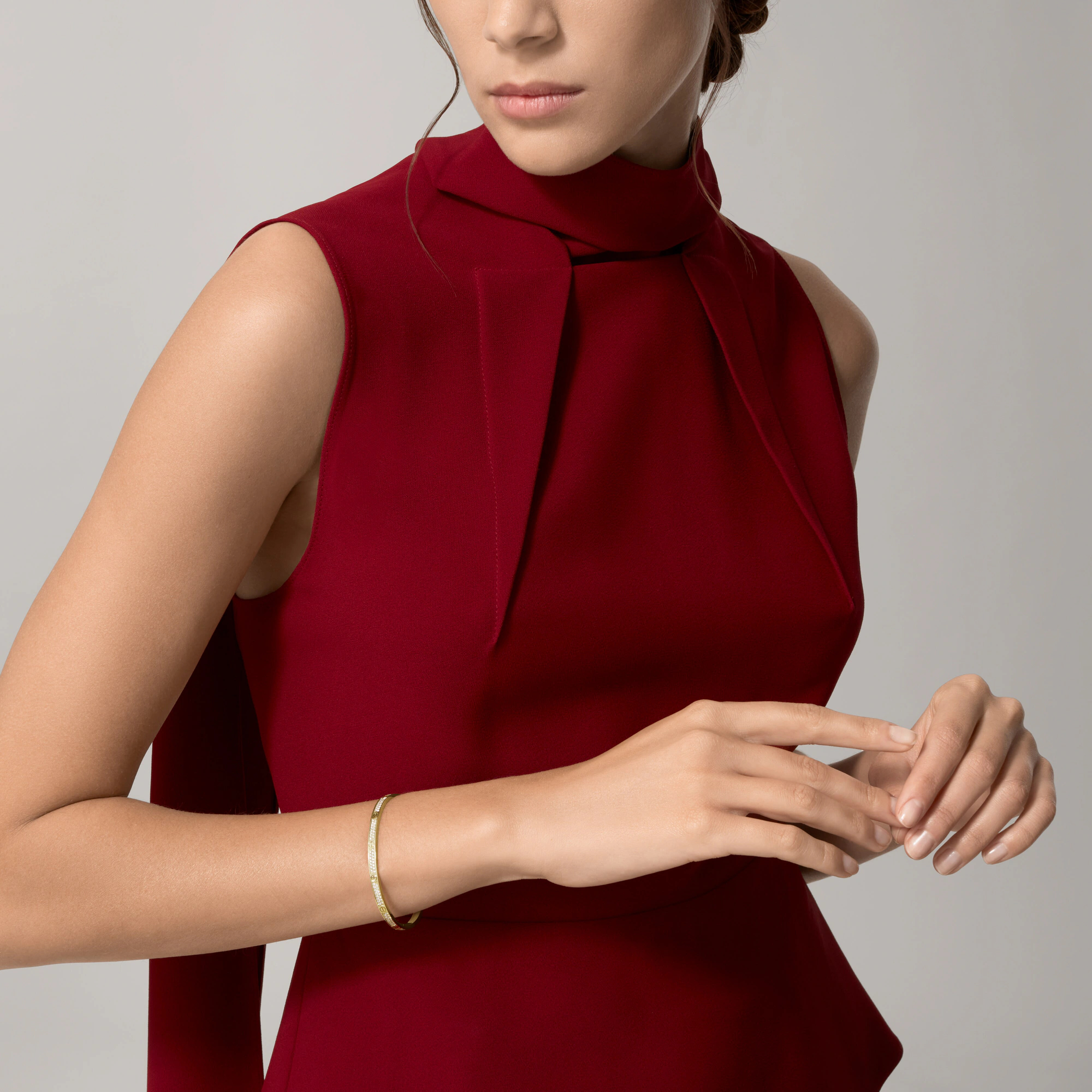 Carty Love Stardust Bracelet ,Yellow Gold ,2 row Moissanite