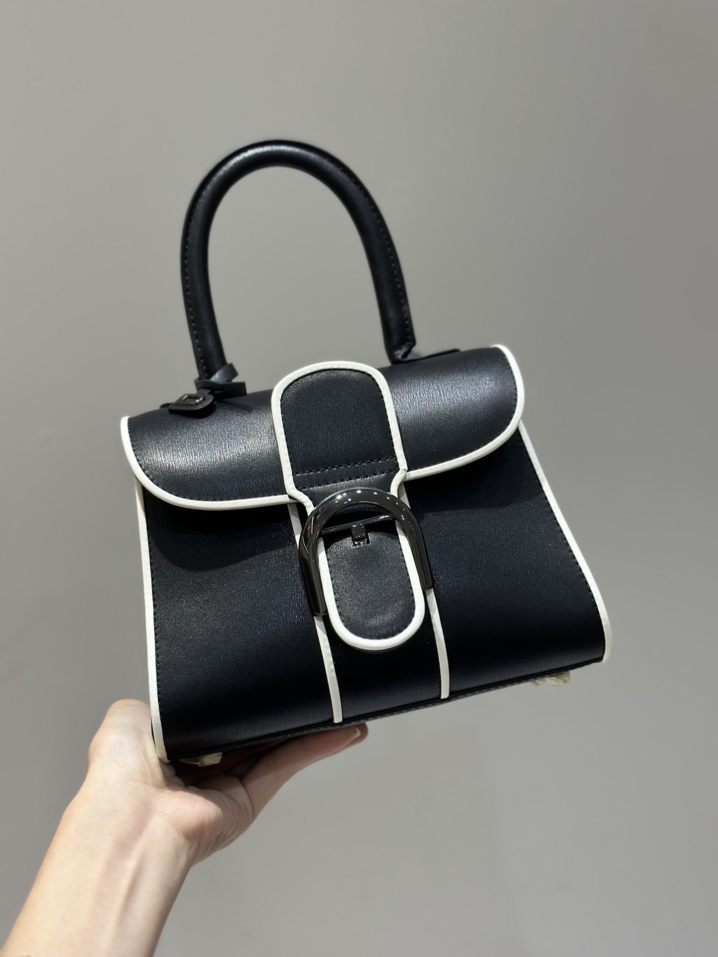 [TOP] Delvaux Brillant Bag Box Leather 20cm - Black - 711 Luxury