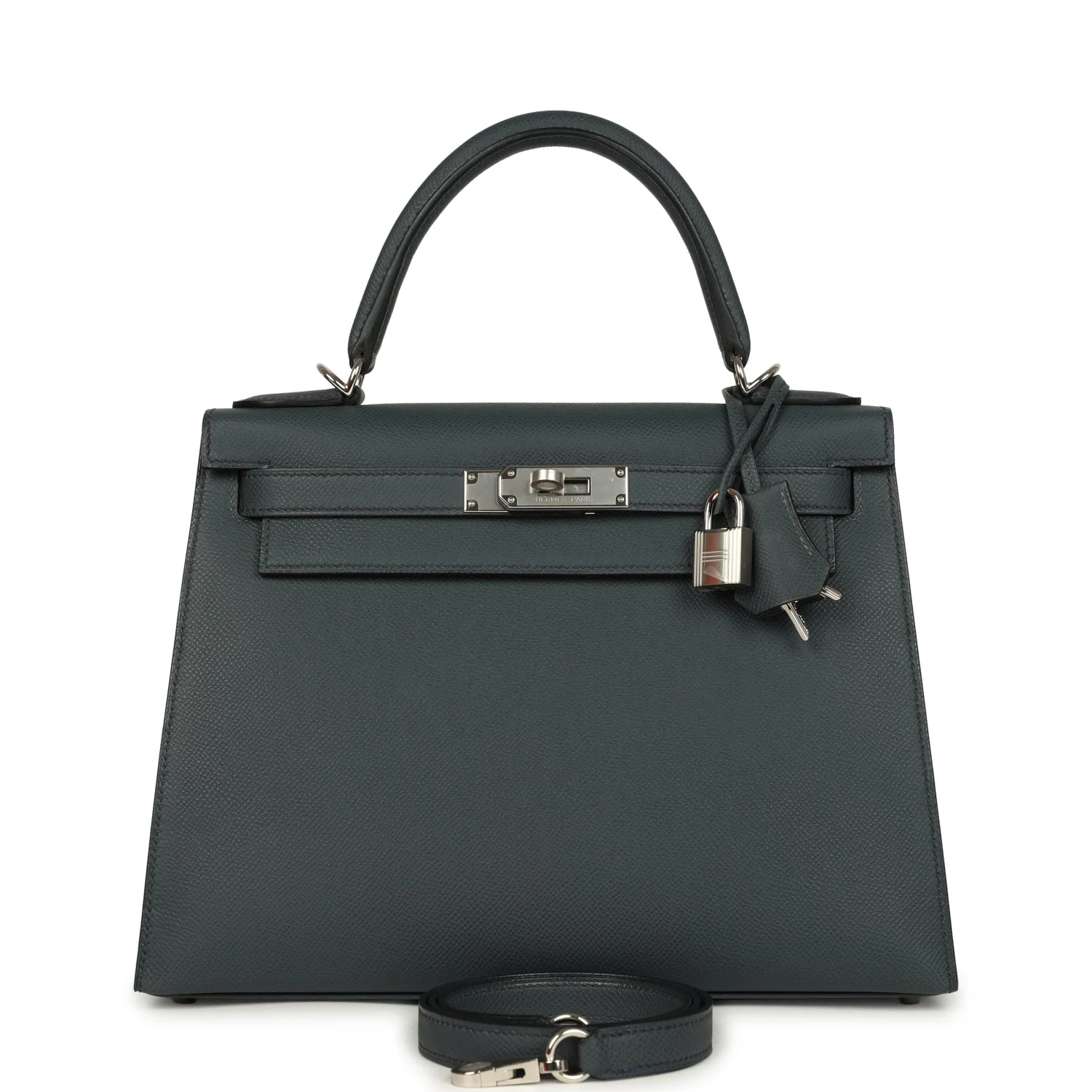 Hermes Kelly Sellier  Gris Misty Epsom Palladium Hardware