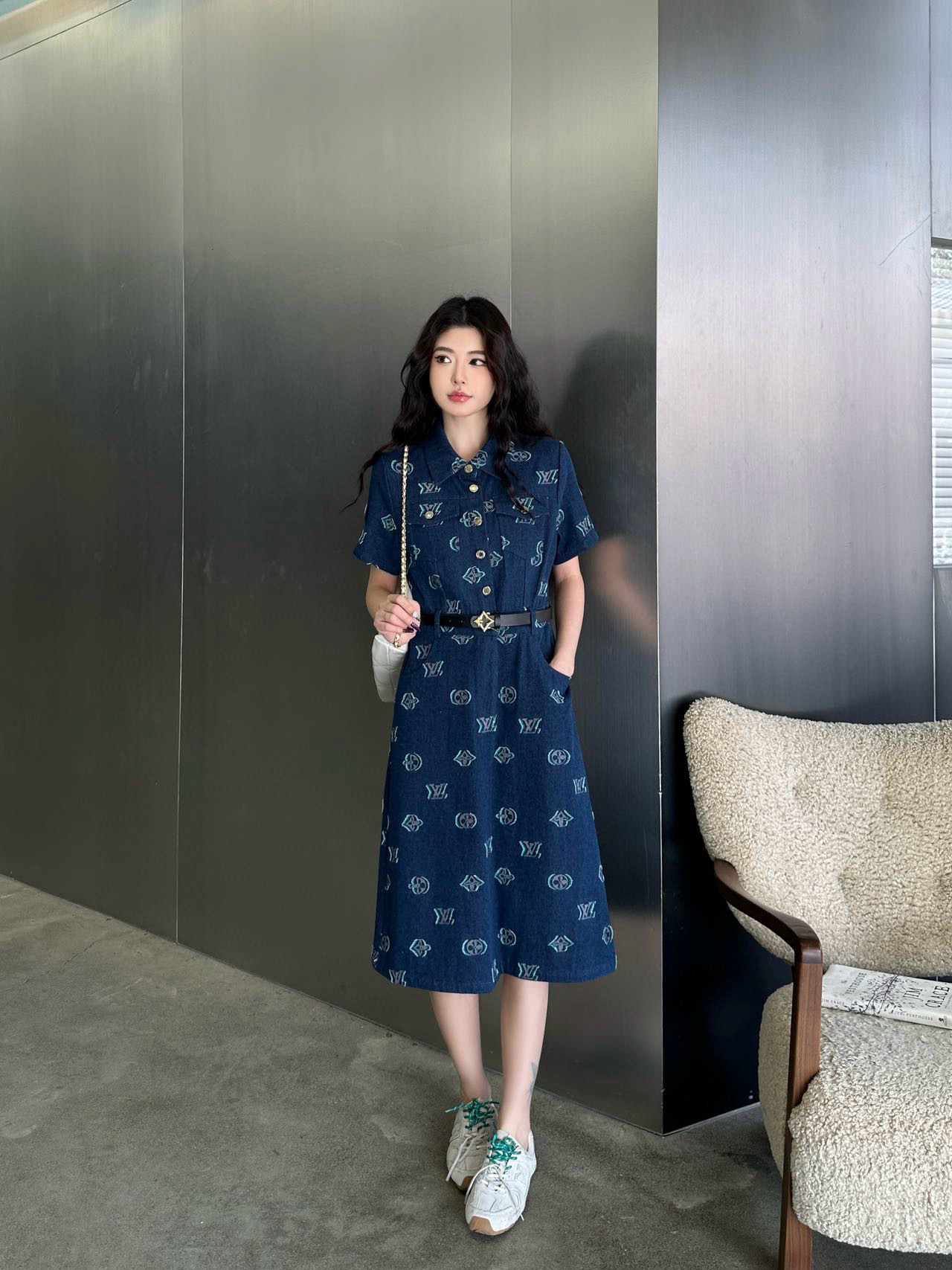 [TOP] Louis Vuitton LV  Dress -Blue