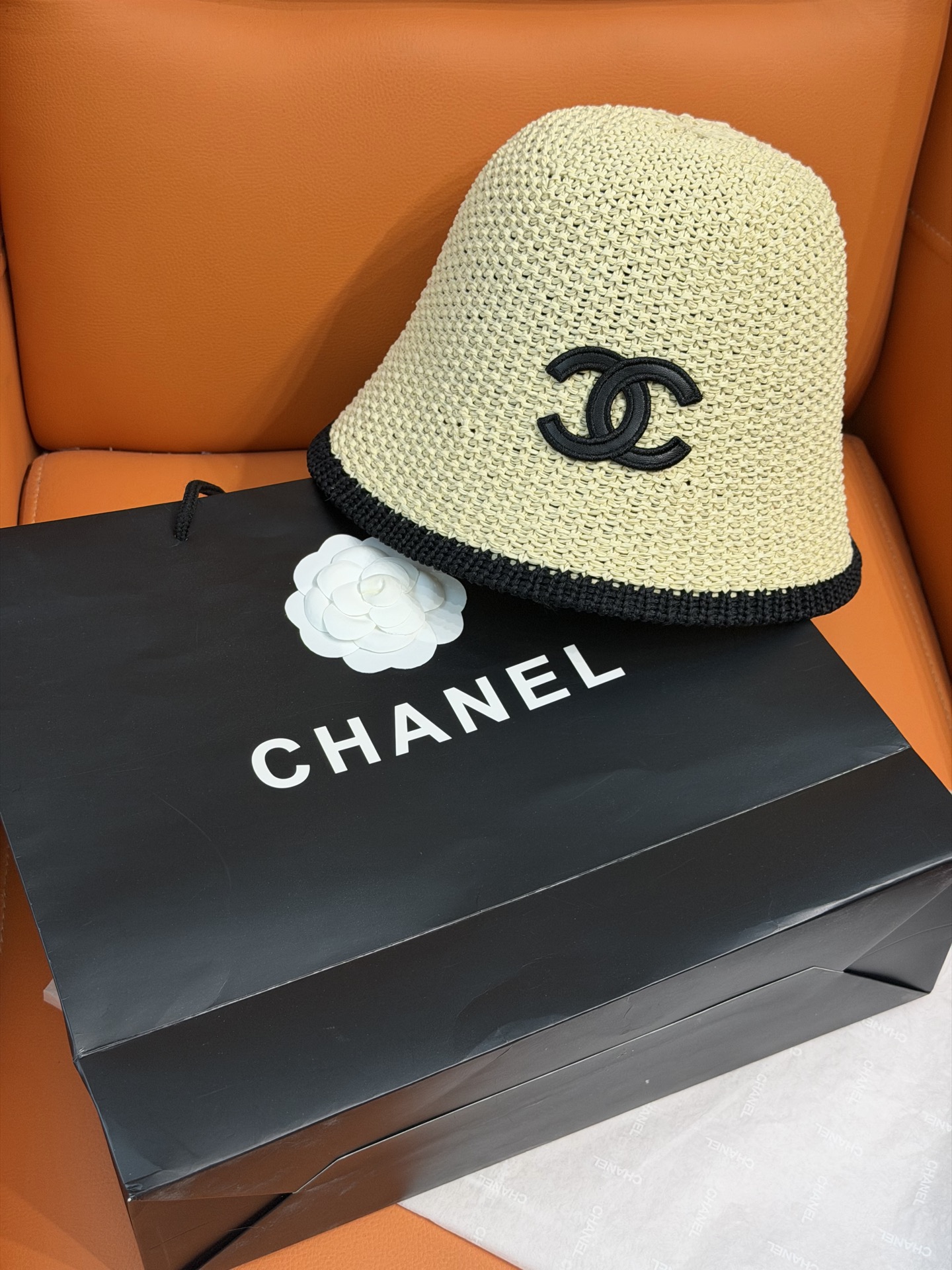 Chanel Woven Bucket Hat #385039