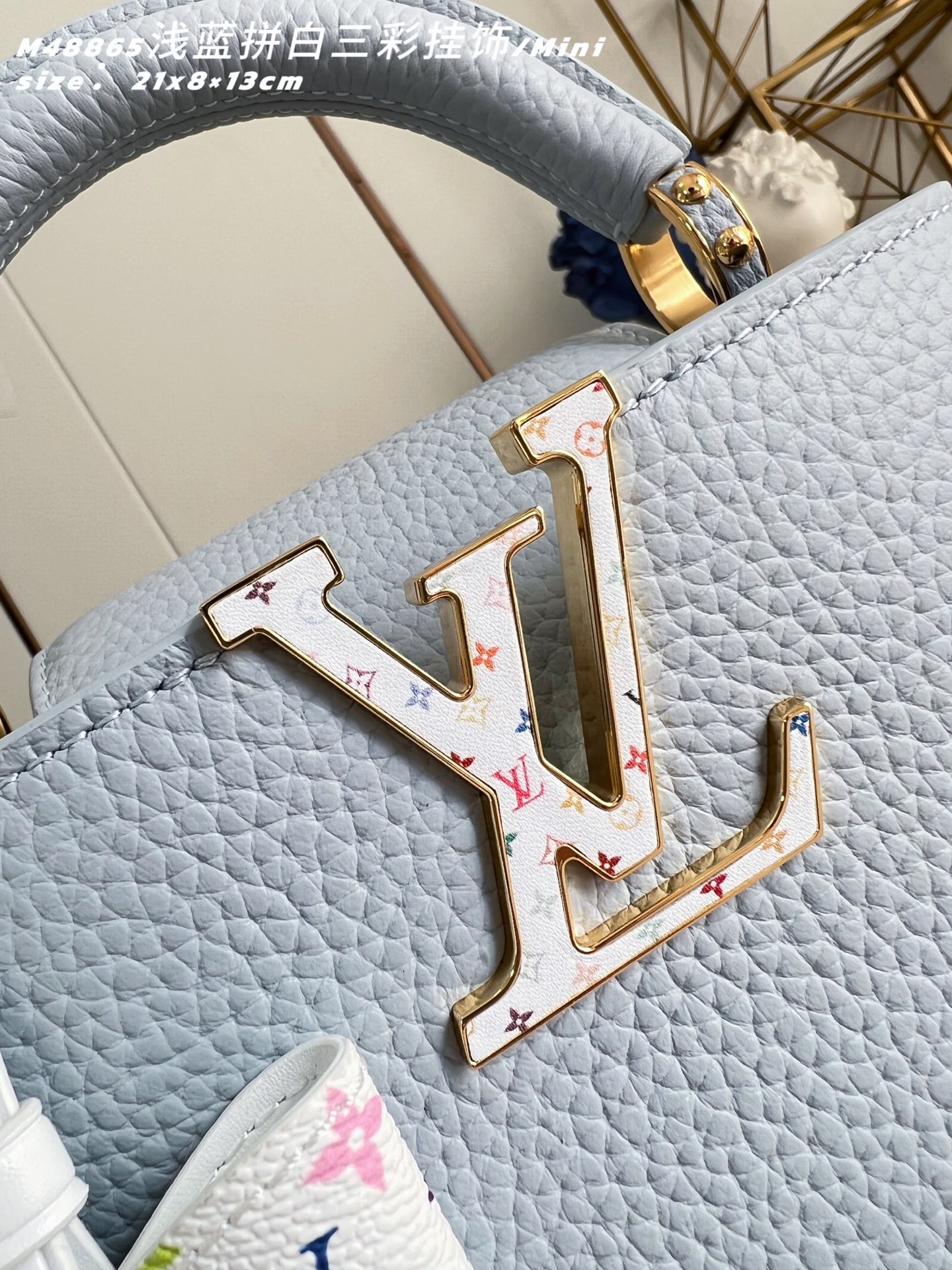 [TOP] Louis Vuitton LV Capucines Bag 21cm/27cm - Light Blue