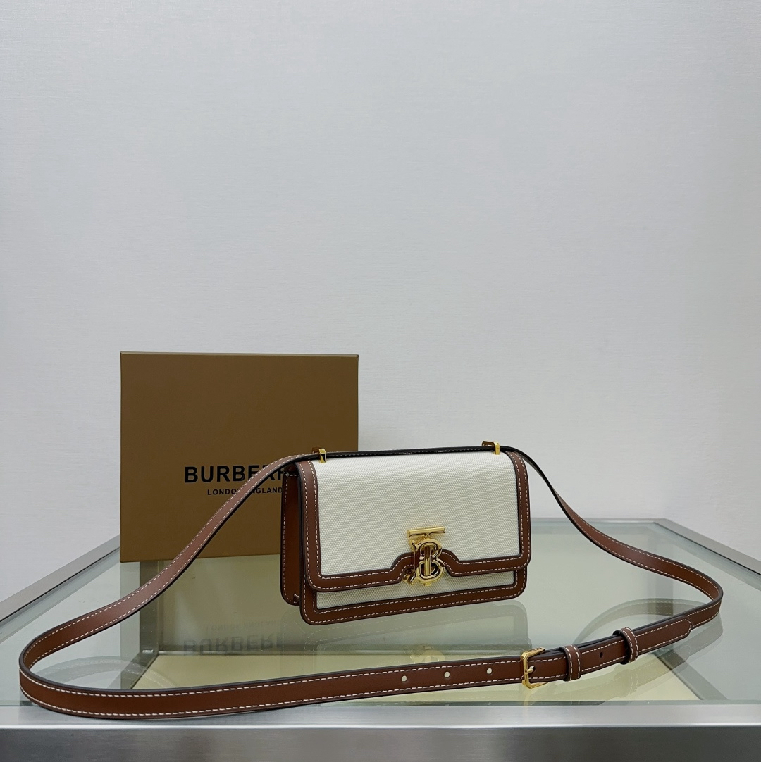 [TOP] BURBERRY Shoulder Bag 20x5.5x12.5cm - White - 711 Luxury