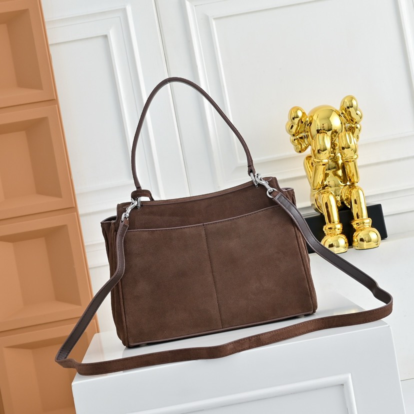 [TOP] BALENCIAGA Rodeo Bag 29x20x10cm - Chocolate & SHW - 711 Luxury