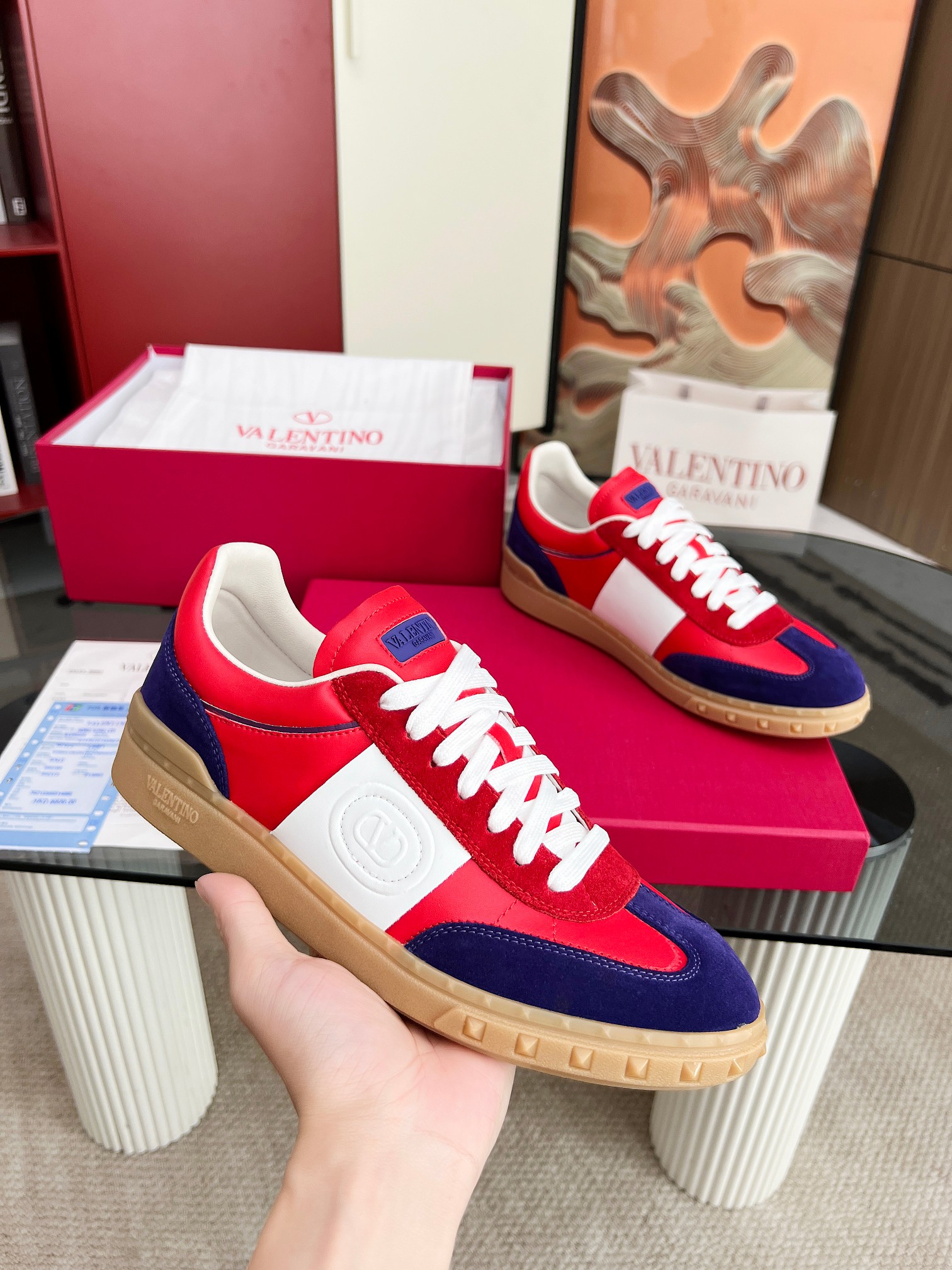 [TOP] VALENTINO Casual Shoes - Red - 711 Luxury