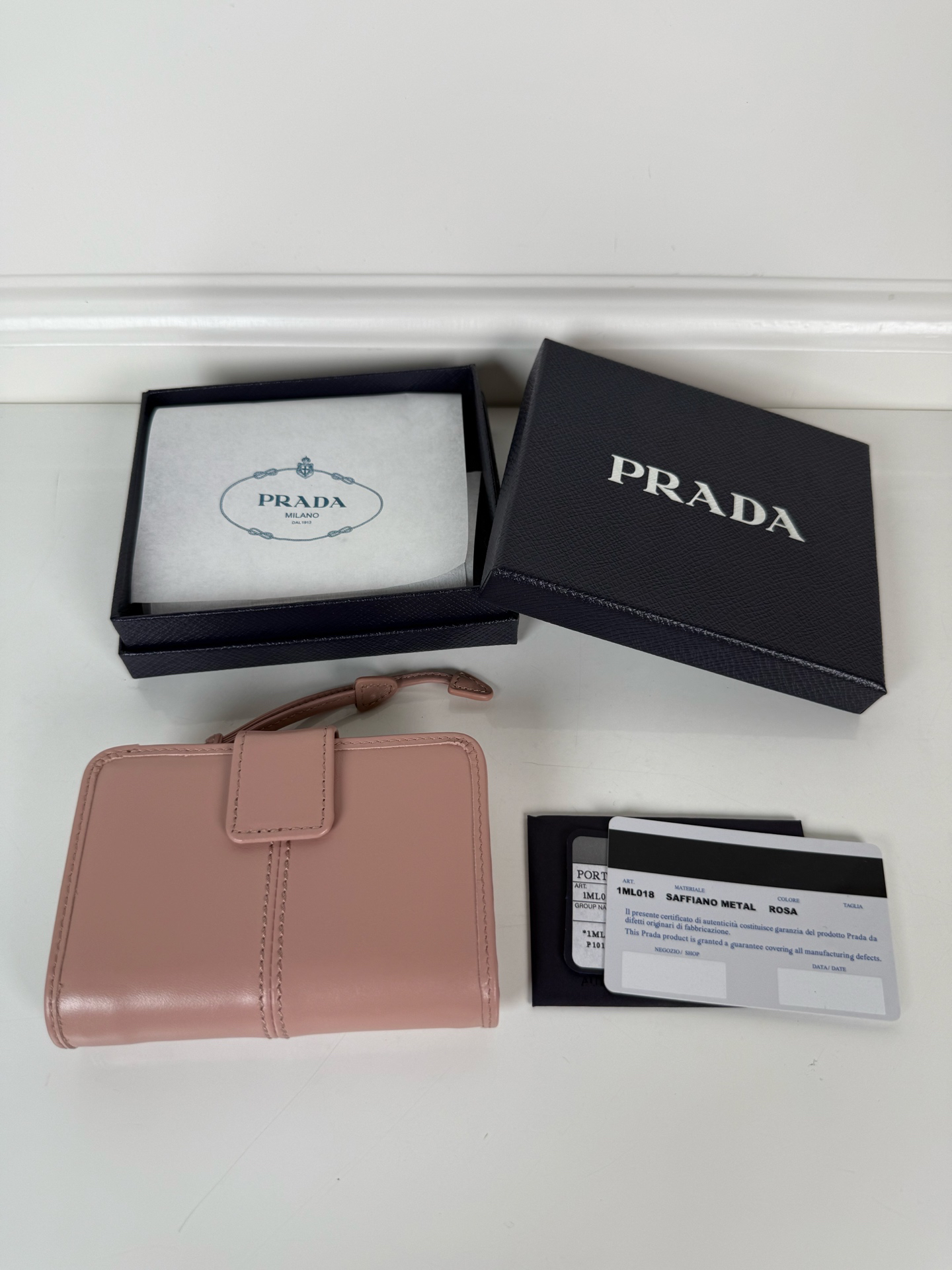 [TOP] PRADA Short Wallet 12 x 8cm - Pink - 711 Luxury