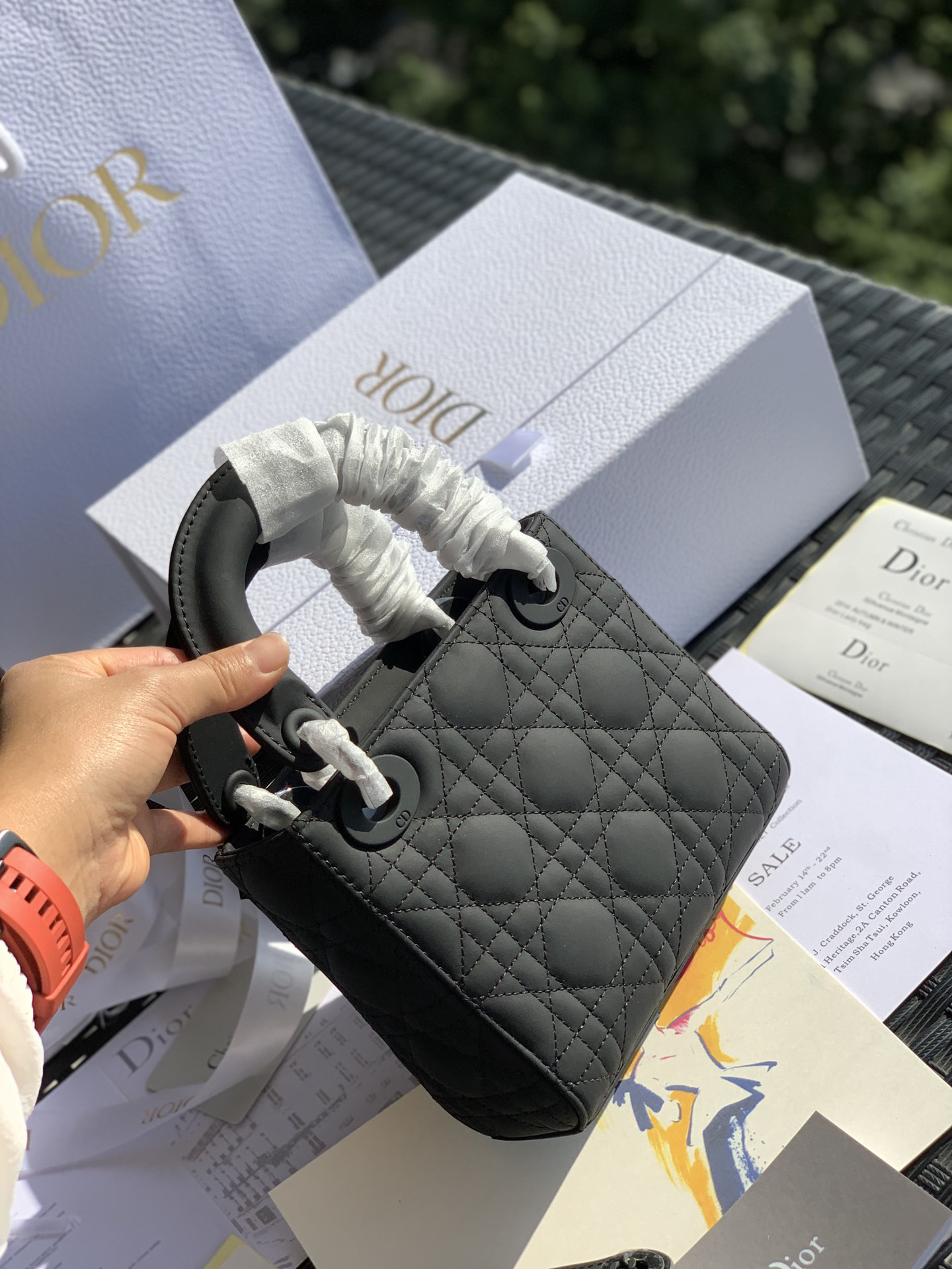 [TOP] Christian Dior Lady Dior Bag 17x15x7cm - Black