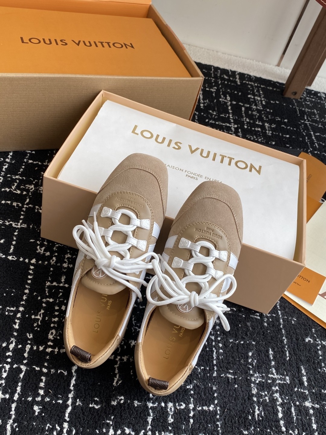 [TOP] Louis Vuitton LV Sneakers Cow Leather - Khaki - 711 Luxury