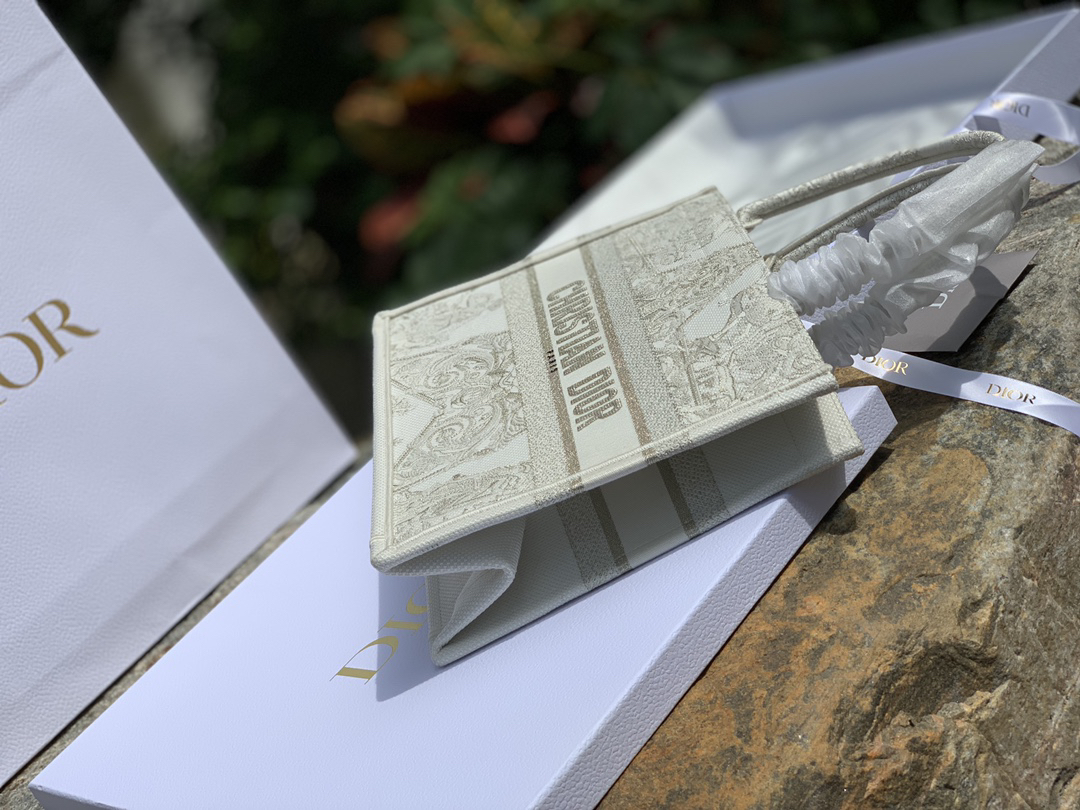 [TOP] Christian Dior Book Tote Bag 36x27.5x16.5cm - Beige