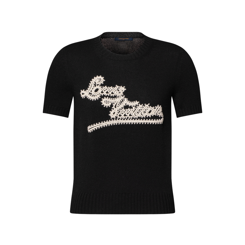LOUIS VUITTON Embroidered Signature Knit Top #387202
