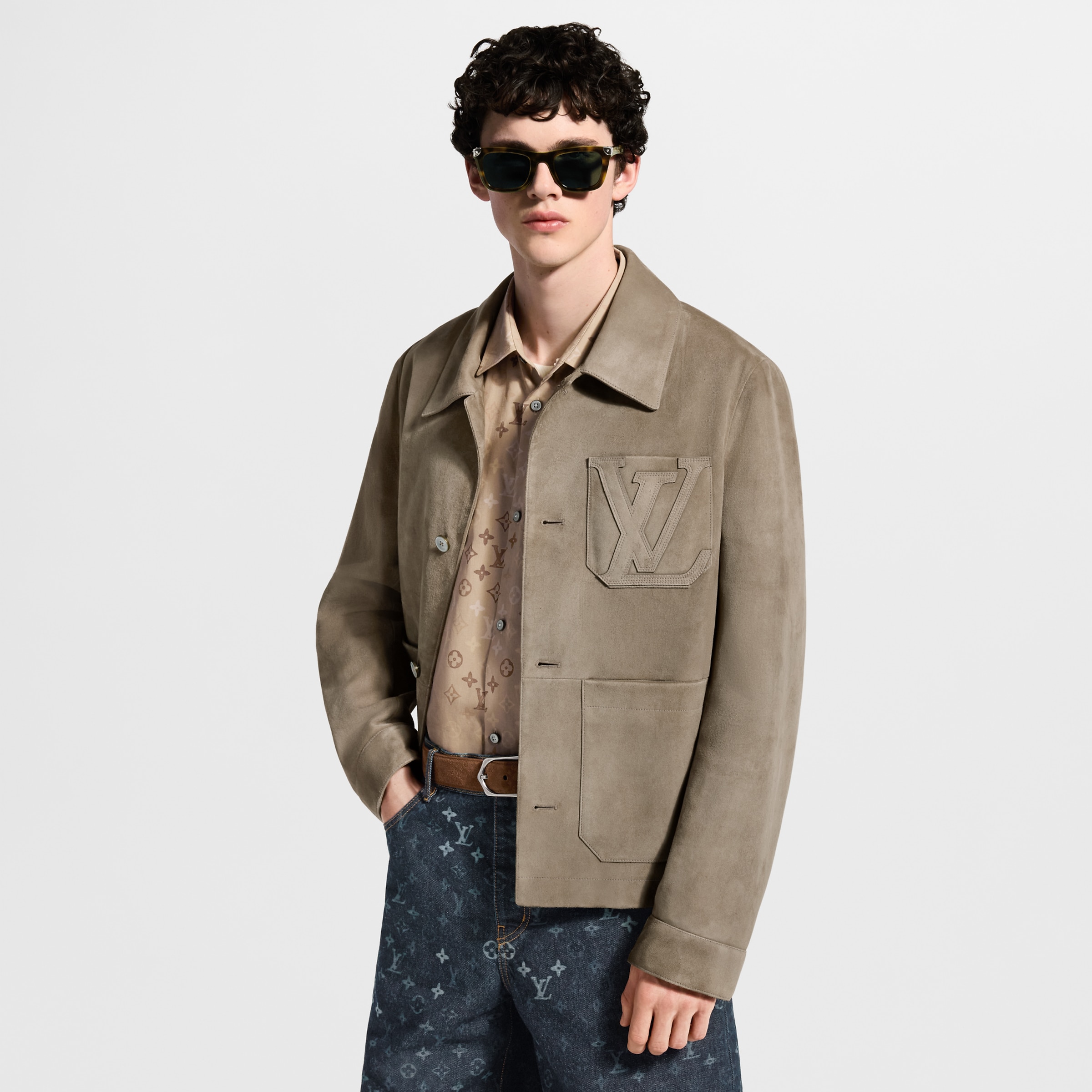 Louis Vuitton Clothing LOUIS VUITTON Light Suede Workwear Jacket #395194 View 2 | Nigo Office
