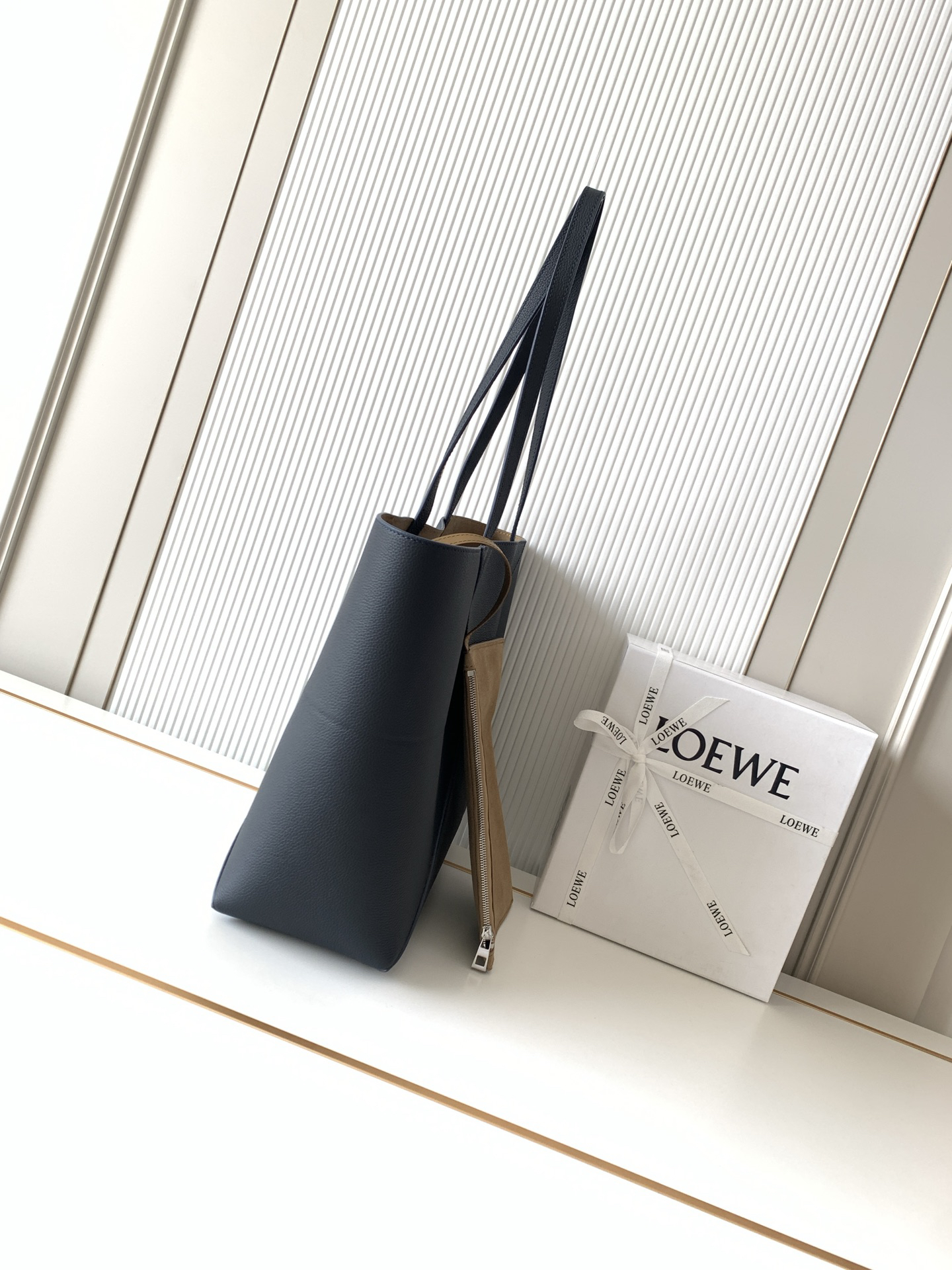 [TOP] LOEWE Puzzle Fold Bag 31.5*29*12.5 CM -  Navy Blue - 711 Luxury