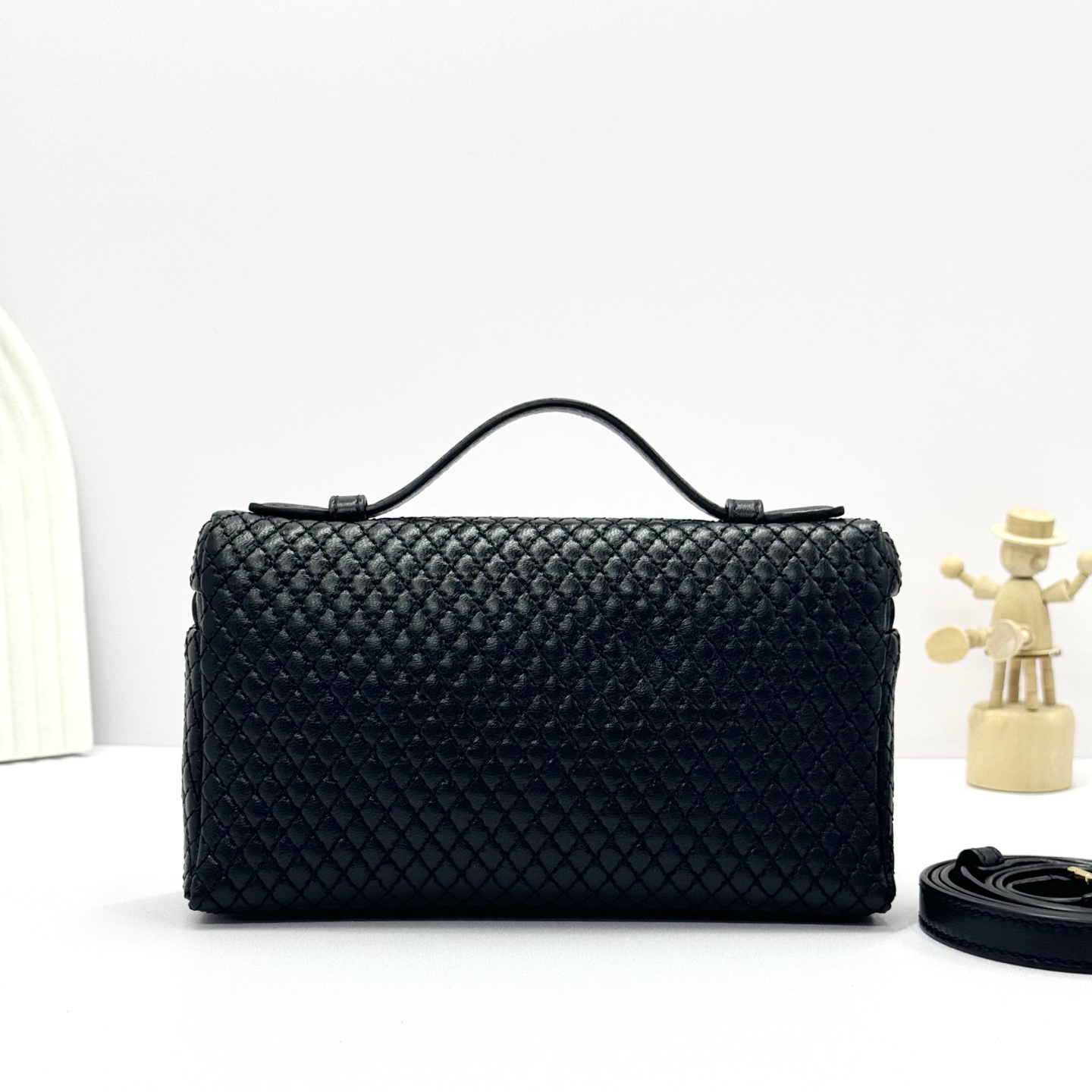 [TOP] Loro Piana Extra et Bag Cowhide 19x11x6.5cm - Black - 711 Luxury