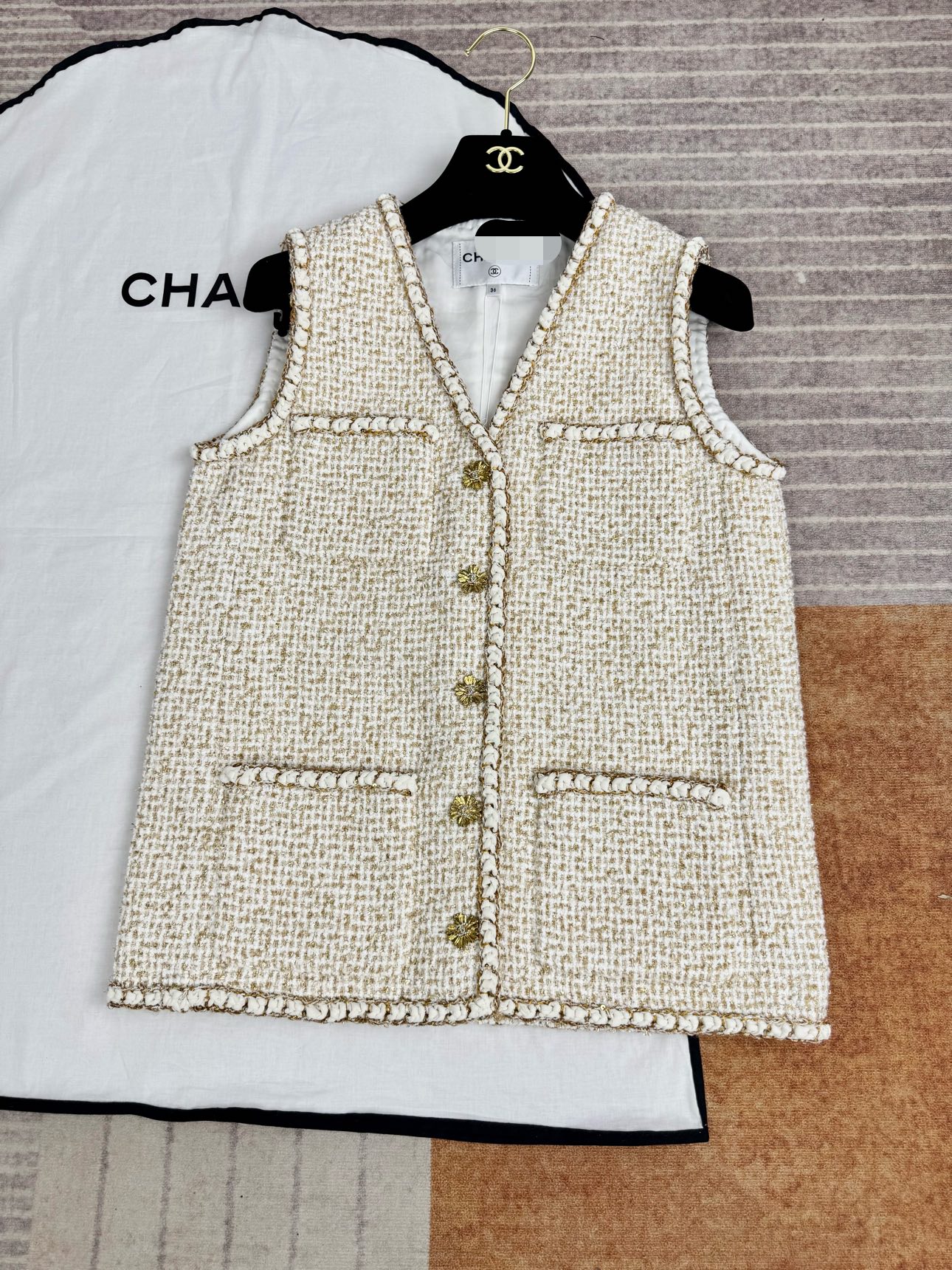 Chanel Clothing Chanel Tweed Vest View 2 | Nigo Office