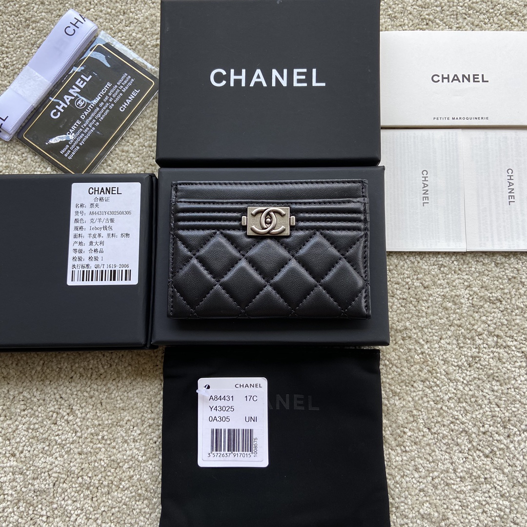 [TOP] CHANEL Leboy Cardholder - Black - SHW - 711 Luxury