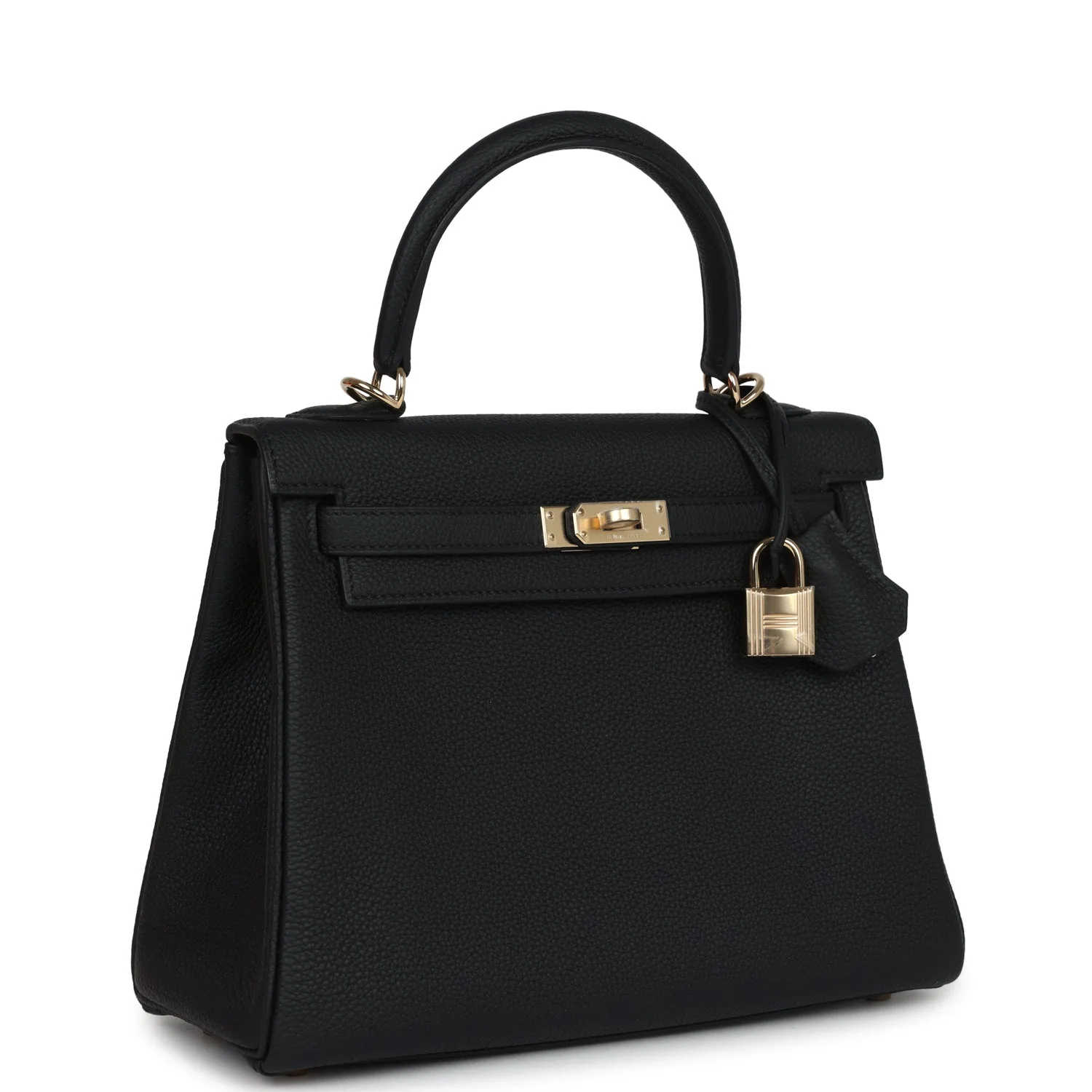 Hermes Kelly Retourne  Black Togo Permabrass Hardware