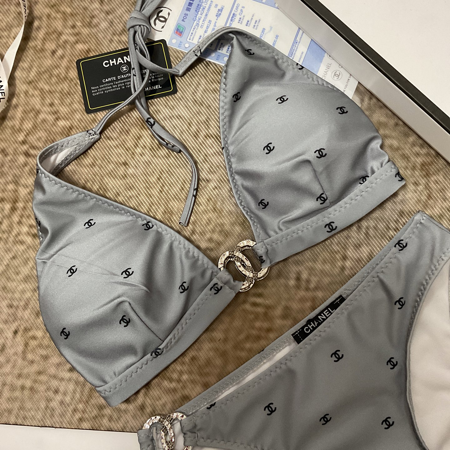 [TOP] CHANEL Bikini Swimsuit - Gray - 711 Luxury