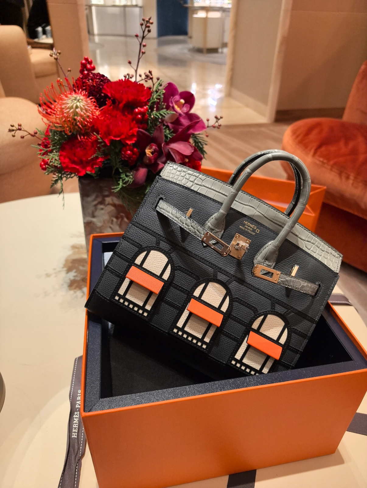 Advanced customization Birkin 25 crocodile skin