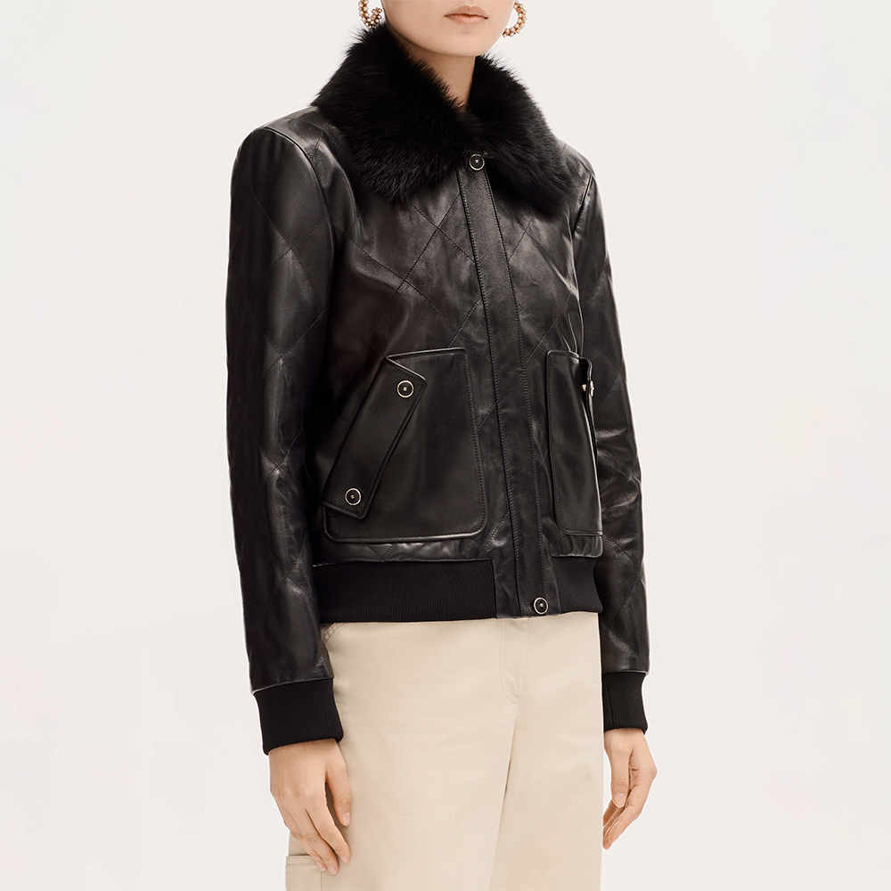 Chanel black Clothing CHANEL Jacket Lambskin Black #390667 | Nigo Office