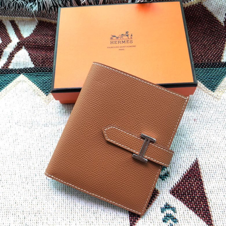 [TOP] HERMES Bearn Short Wallet Epsom 12cmx10cm - Brown - 711 Luxury