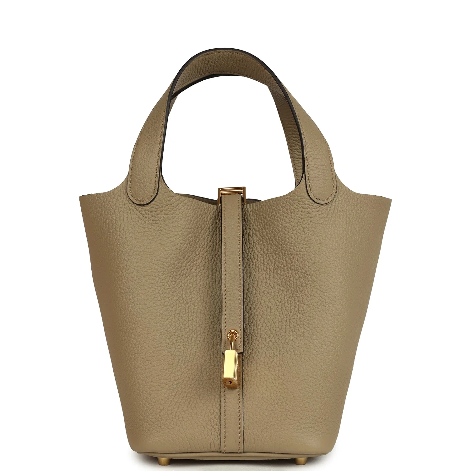 Hermes Picotin Lock  Beige Marfa Clemence Gold Hardware
