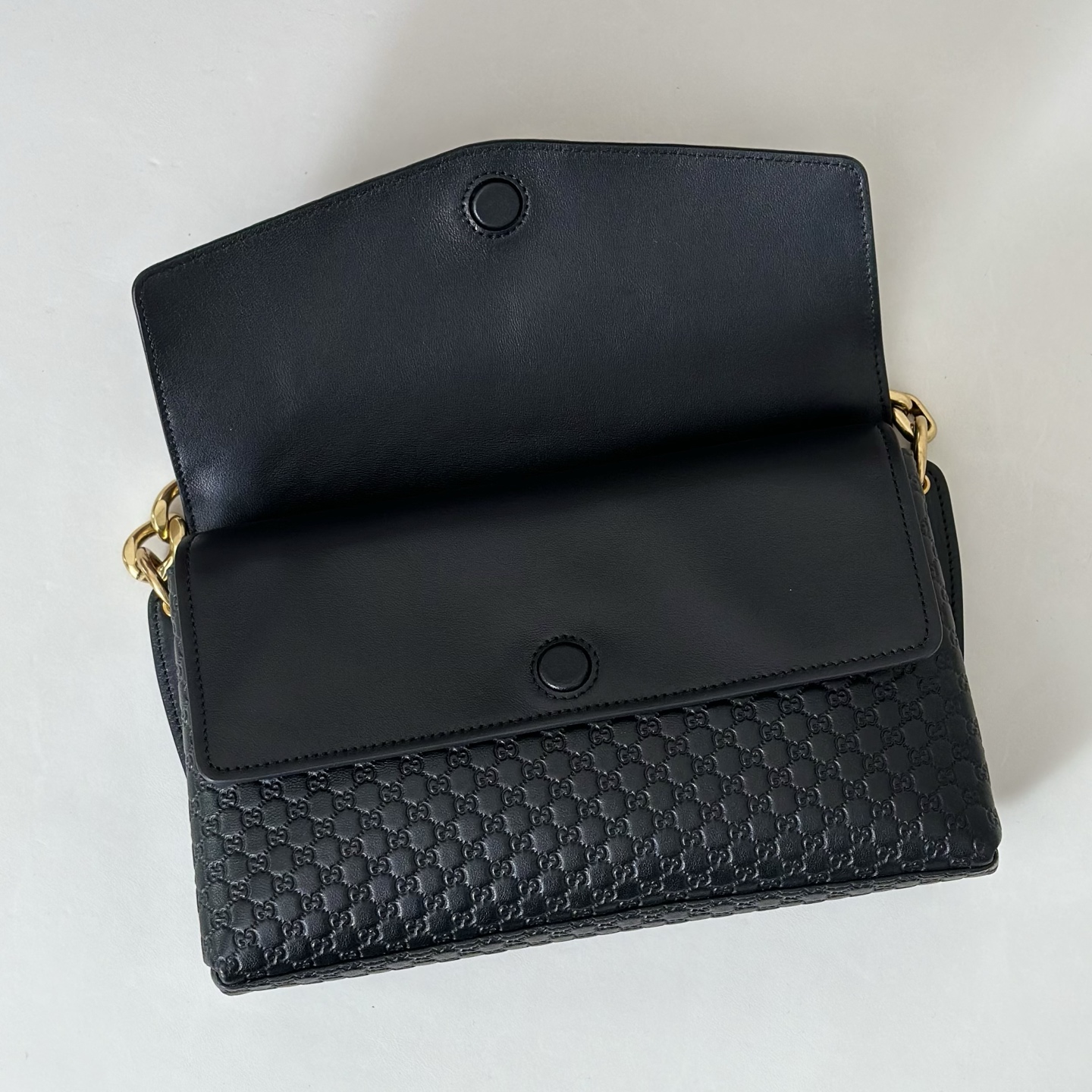[TOP] GUCCI GG Medium Shoulder Bag with chain 28X16X7cm - Black