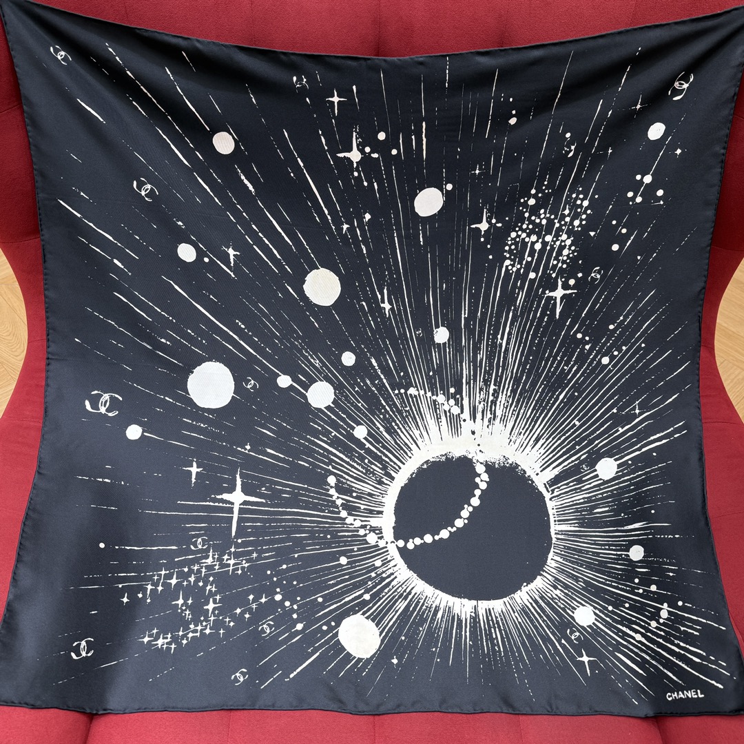 Chanel Scarf Chanel Starry Sky Silk Scarf #379152 View 2 | Nigo Office