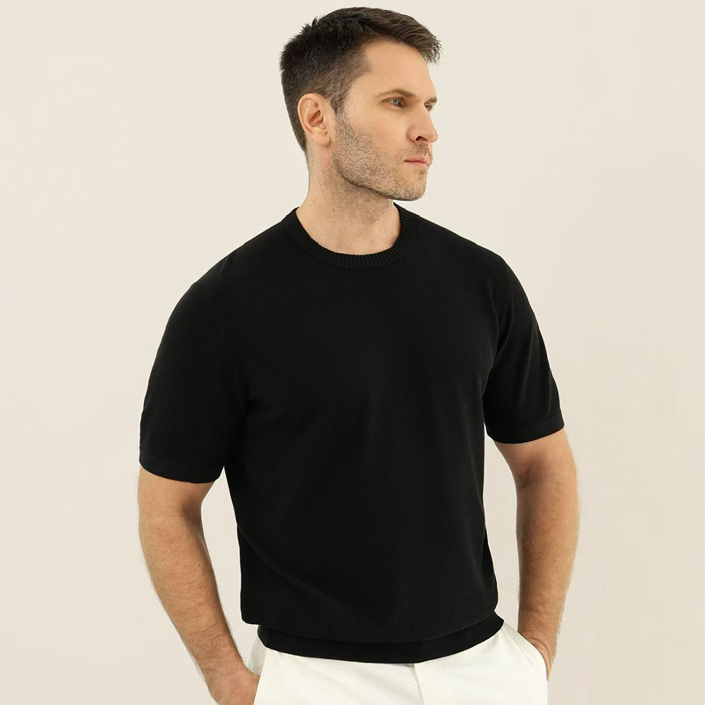 Loro Piana Clothing Loro Piana Solid Color Round Neck Pullover Short Sleeve T-shirt | Nigo Office