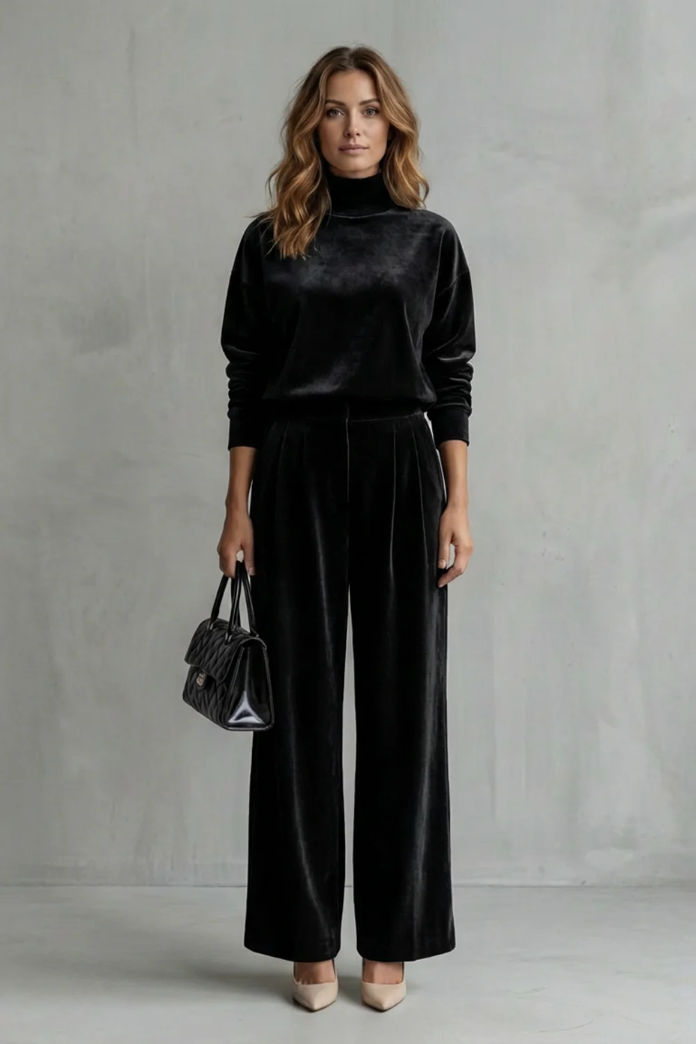 Élianne – Luxe Velour Elegance – Two-Piece Lounge Set