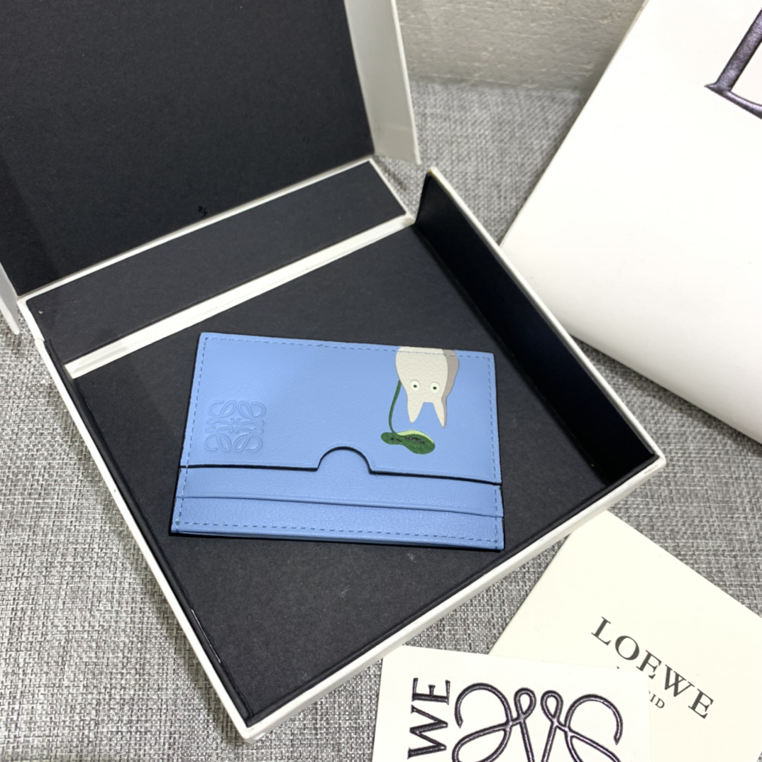 [TOP] LOEWE Card Holder 10*7cm - Blue - 711 Luxury