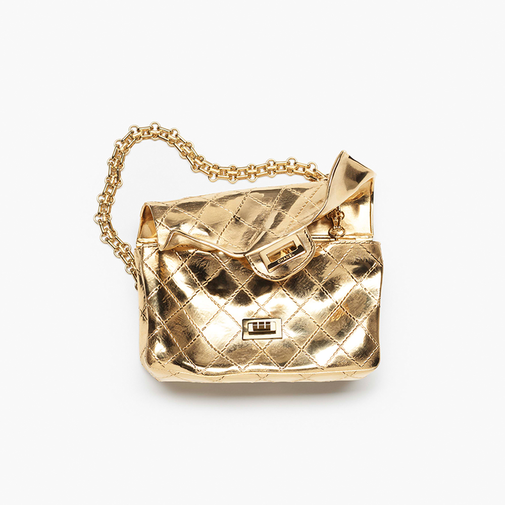 Chanel gold Accessory CHANEL Small 2.55 minaudiere Gold-tone metal gold #387951 | Nigo Office
