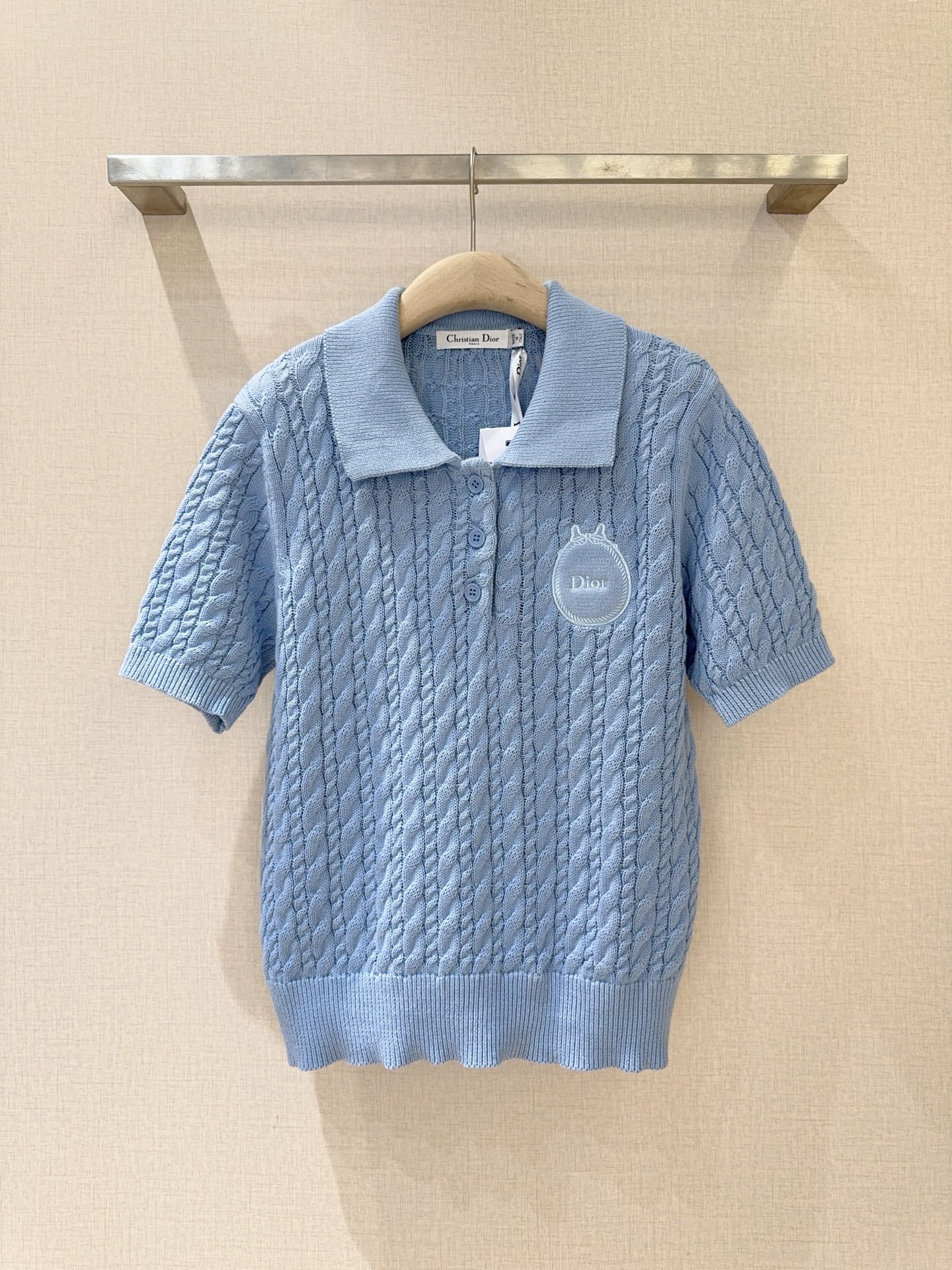 [TOP] Christian Dior Knit Top - Blue - 711 Luxury