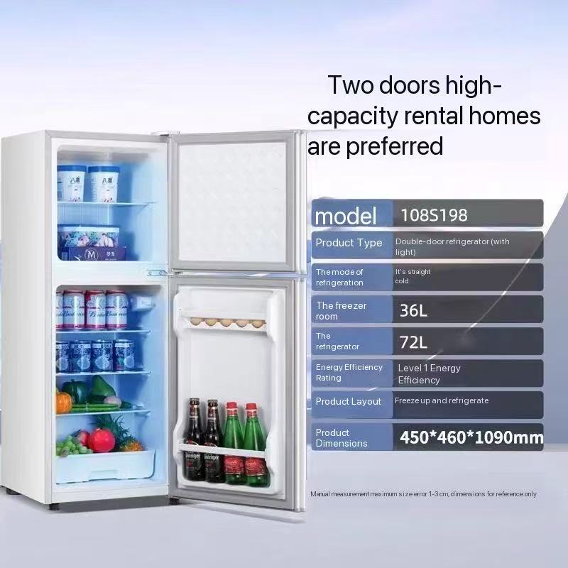 108L double-door refrigerator--0.24CBM