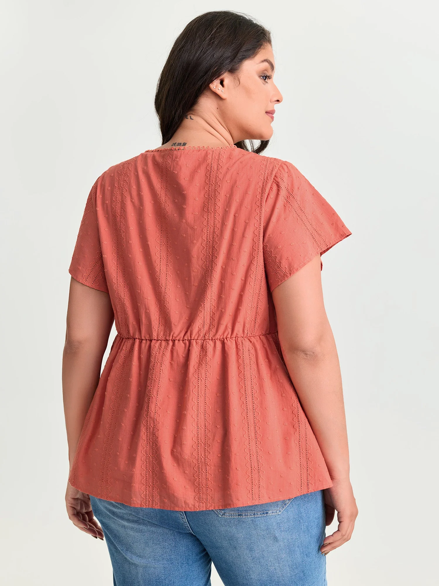 Cotton Breezy Eyelet Textured Blouse