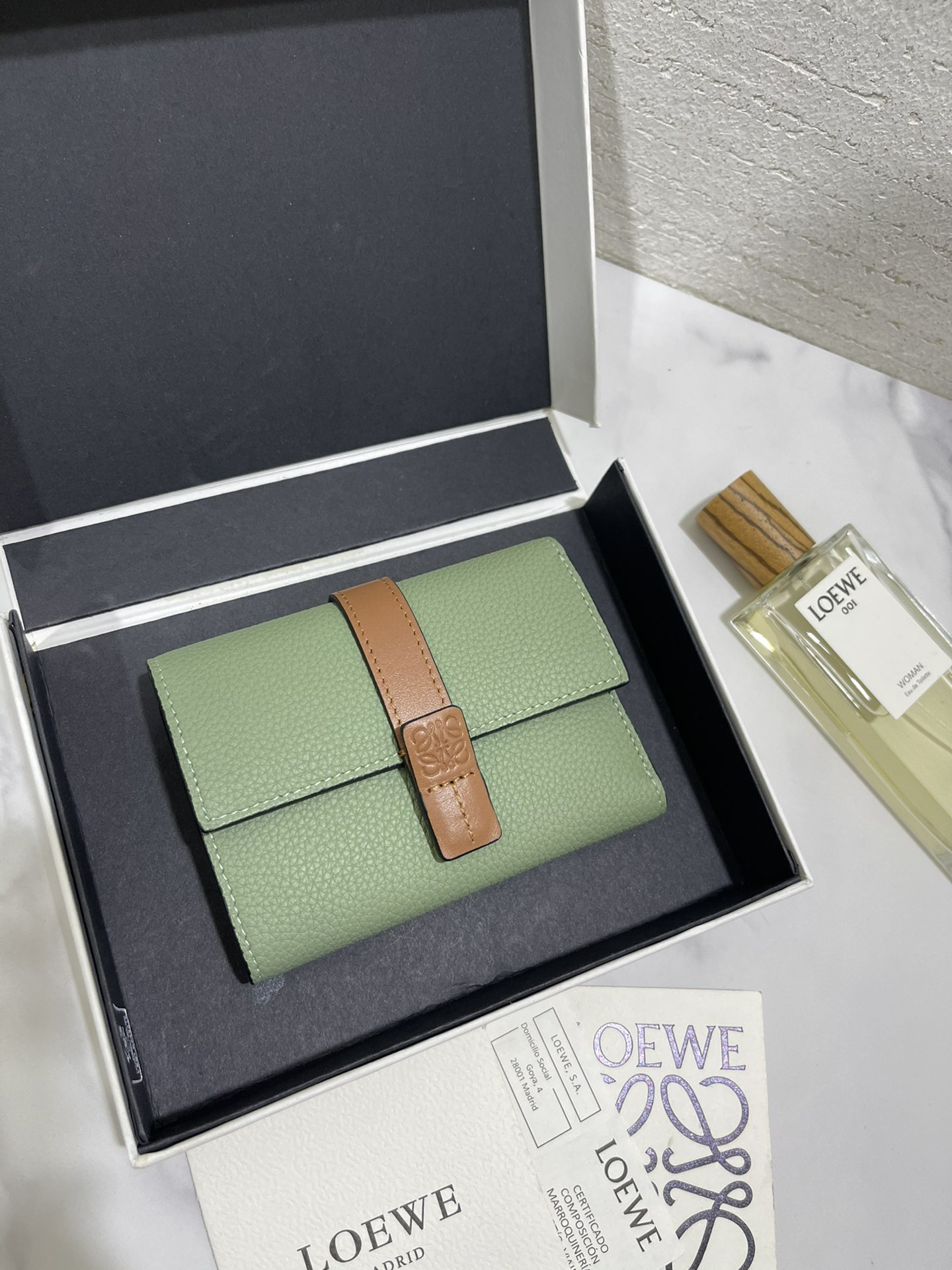 [TOP] LOEWE Wallet 12*8.5 cm - Green - 711 Luxury