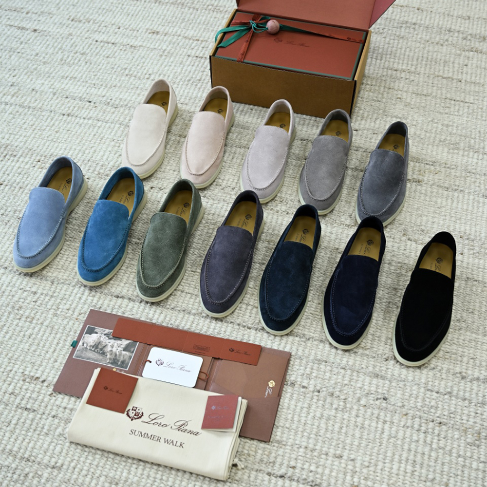 Loro Piana Shoes Loro Piana Summer Walker Suede Loafers #390332 | Nigo Office