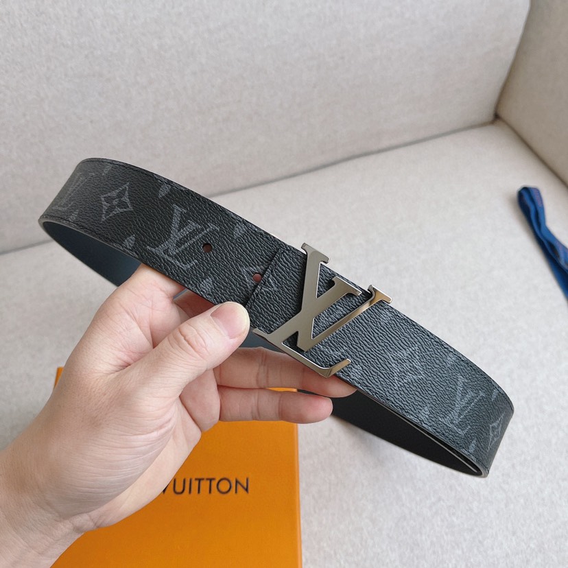 [TOP] Louis Vuitton LV Belt 4cm - Black - 711 Luxury