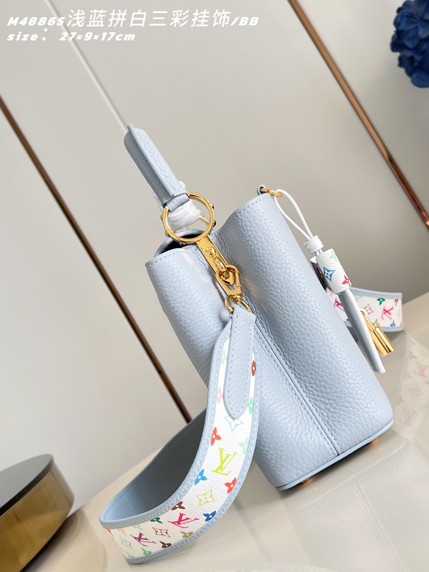 [TOP] Louis Vuitton LV Capucines Bag 21cm/27cm - Light Blue